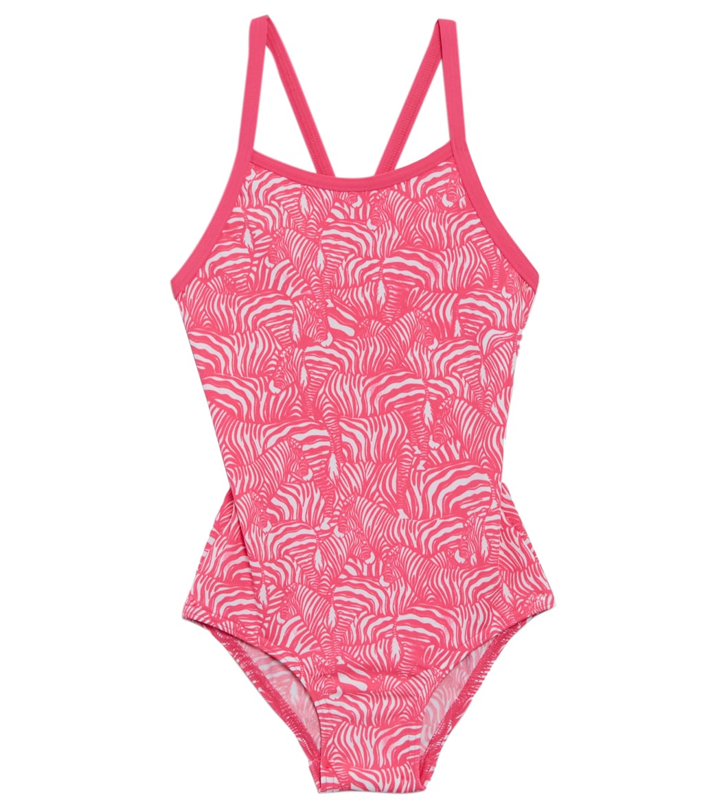 Funkita Toddler Girls Painted Pink Eco One Piece Swimsuit - 2T Polyester - Swimoutlet.com