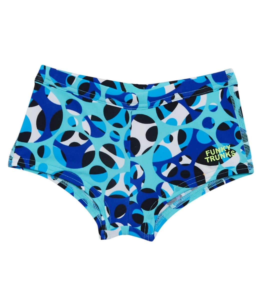 Funky Trunks Toddler Boys' Holy Sea Square Leg Trunk Brief Swimsuit - Blue/Multi 1T Polyester - Swimoutlet.com