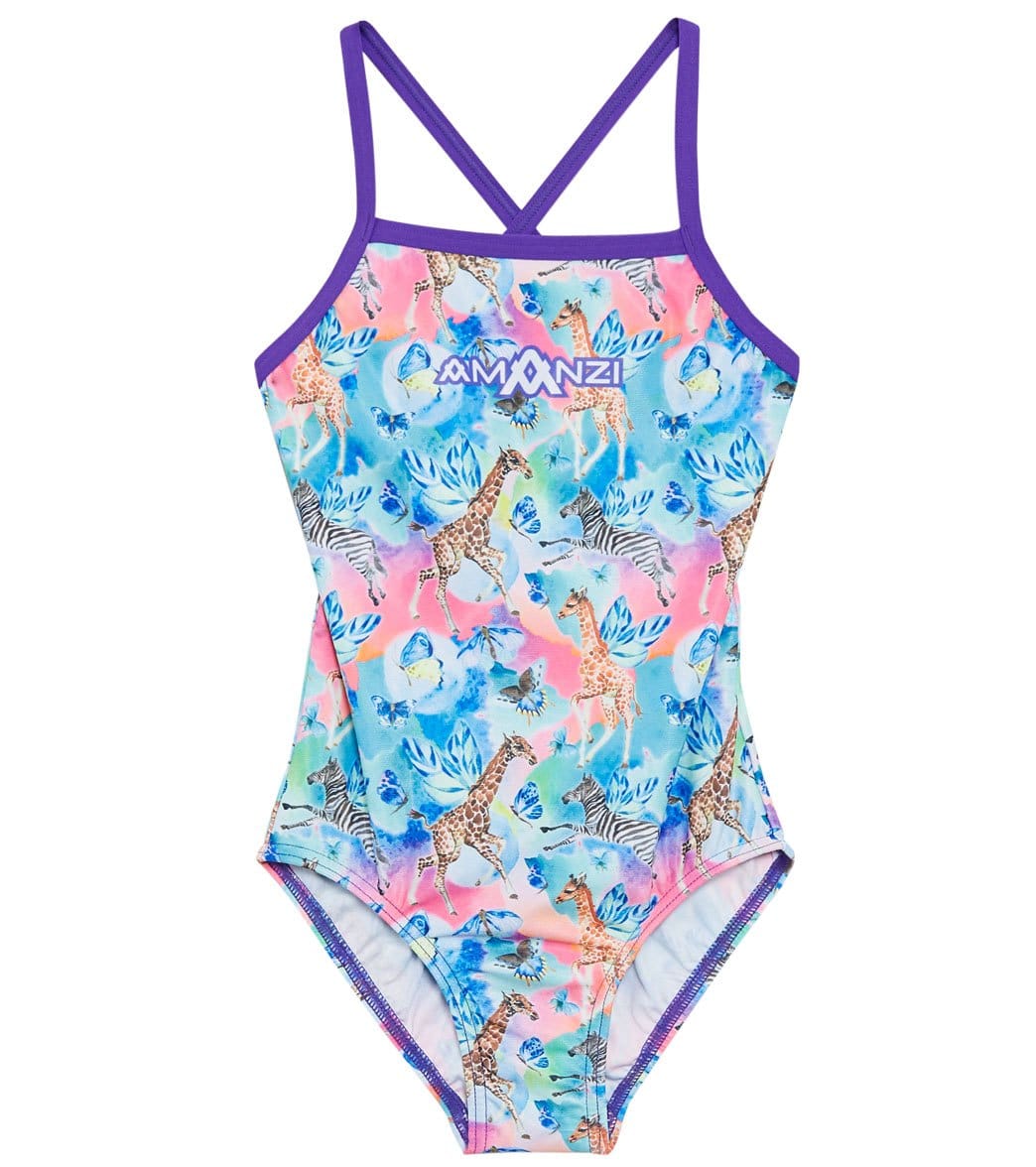 Amanzi Toddler Girls' Enchanted Safari One Piece Swimsuit - 2T Polyester - Swimoutlet.com