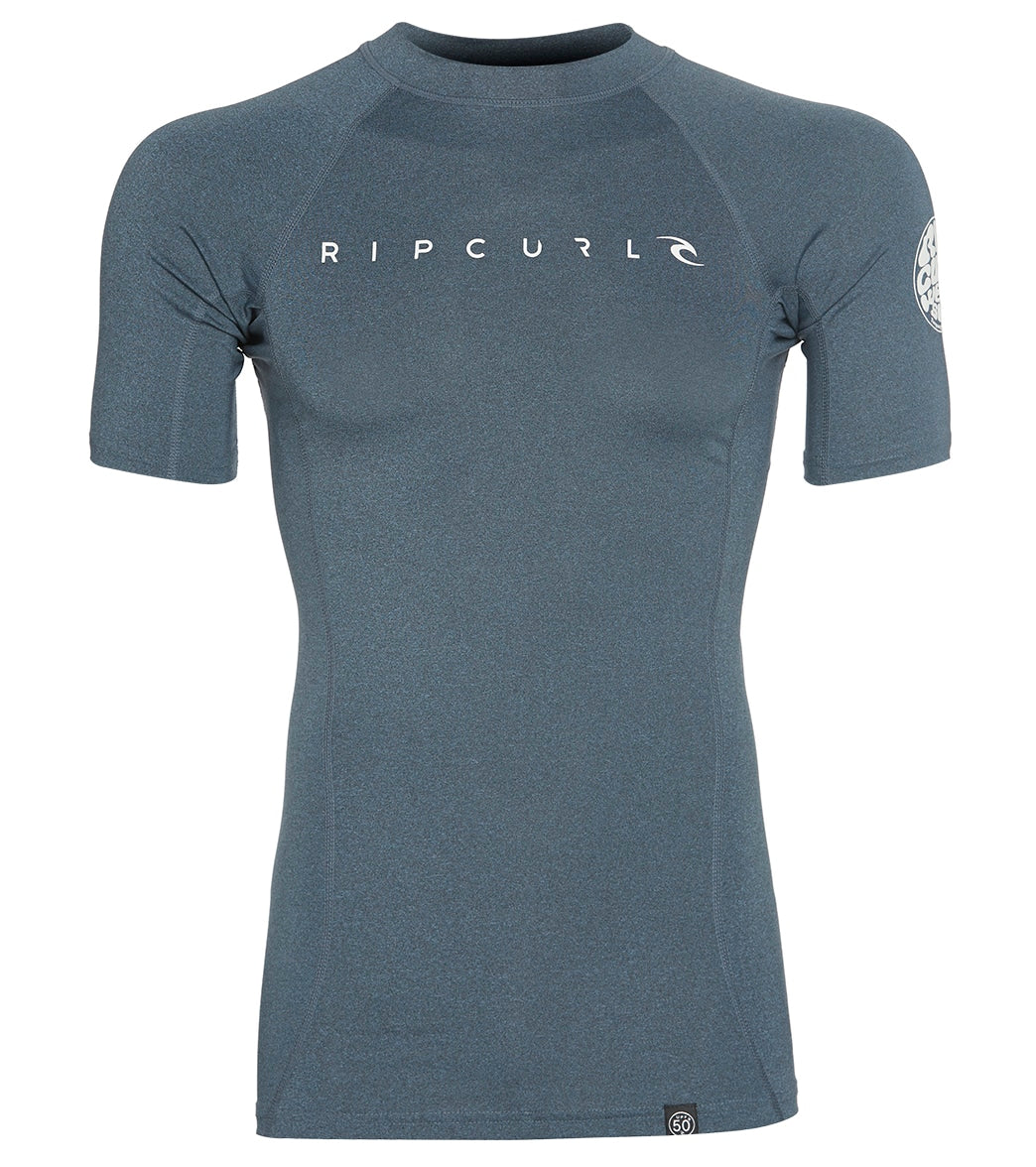 Rip Curl Men's Dawn Patrol Upf 50+ Performance Short Sleeve Surf Shirt - Navy Marle Medium - Swimoutlet.com