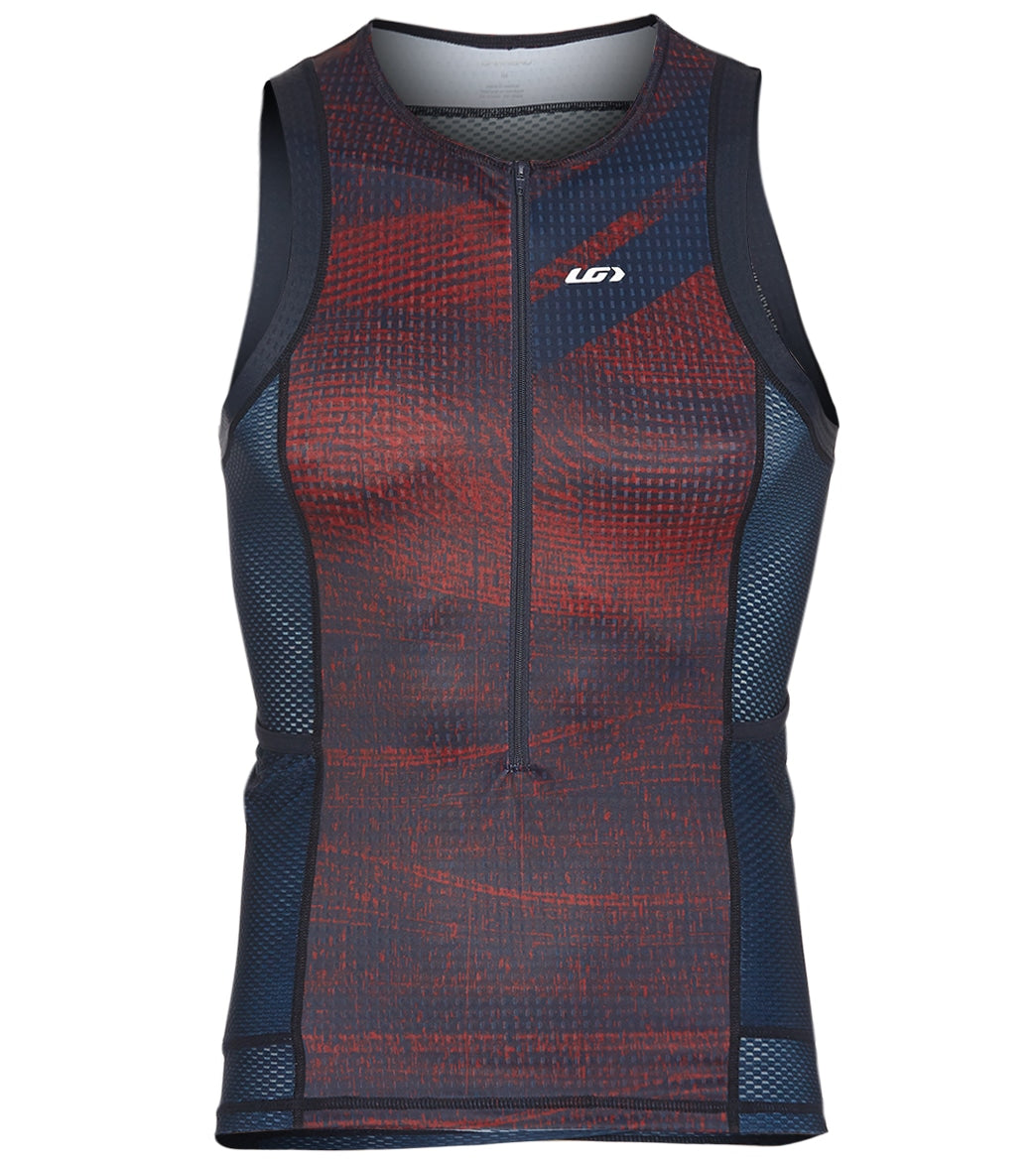 Louis Garneau Men's Vent Sleeveless Tri Top - Red Sand Medium Size Medium - Swimoutlet.com