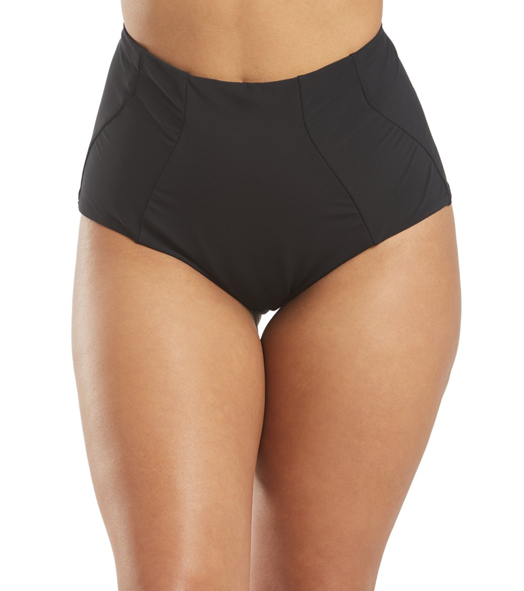 Jets Swimwear Australia Conspire High Waist Bikini Bottom - Black 4 - Swimoutlet.com