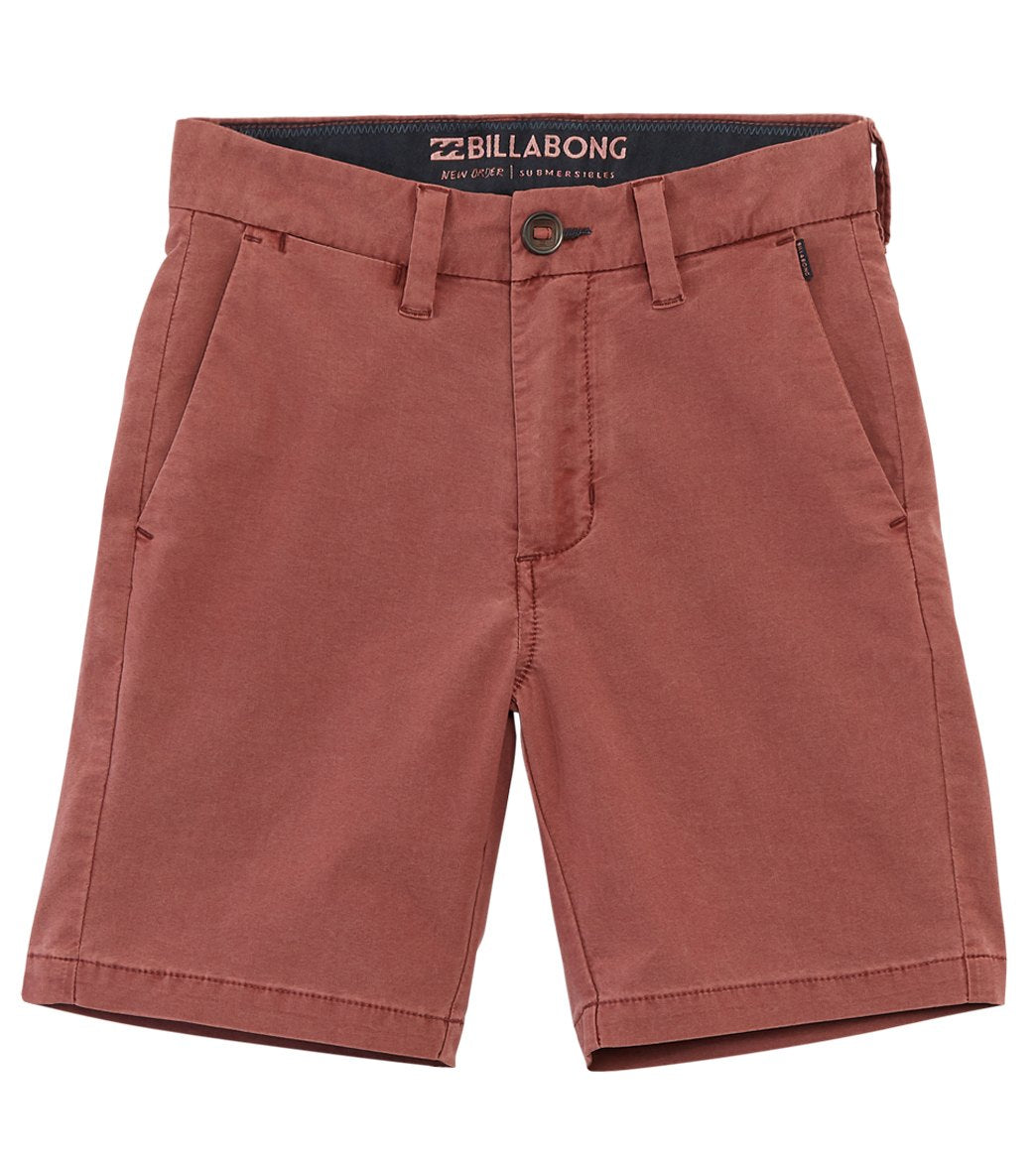 Billabong Boys' New Order X Ovd Short Big Kid - Sangria 26 Cotton/Polyester - Swimoutlet.com