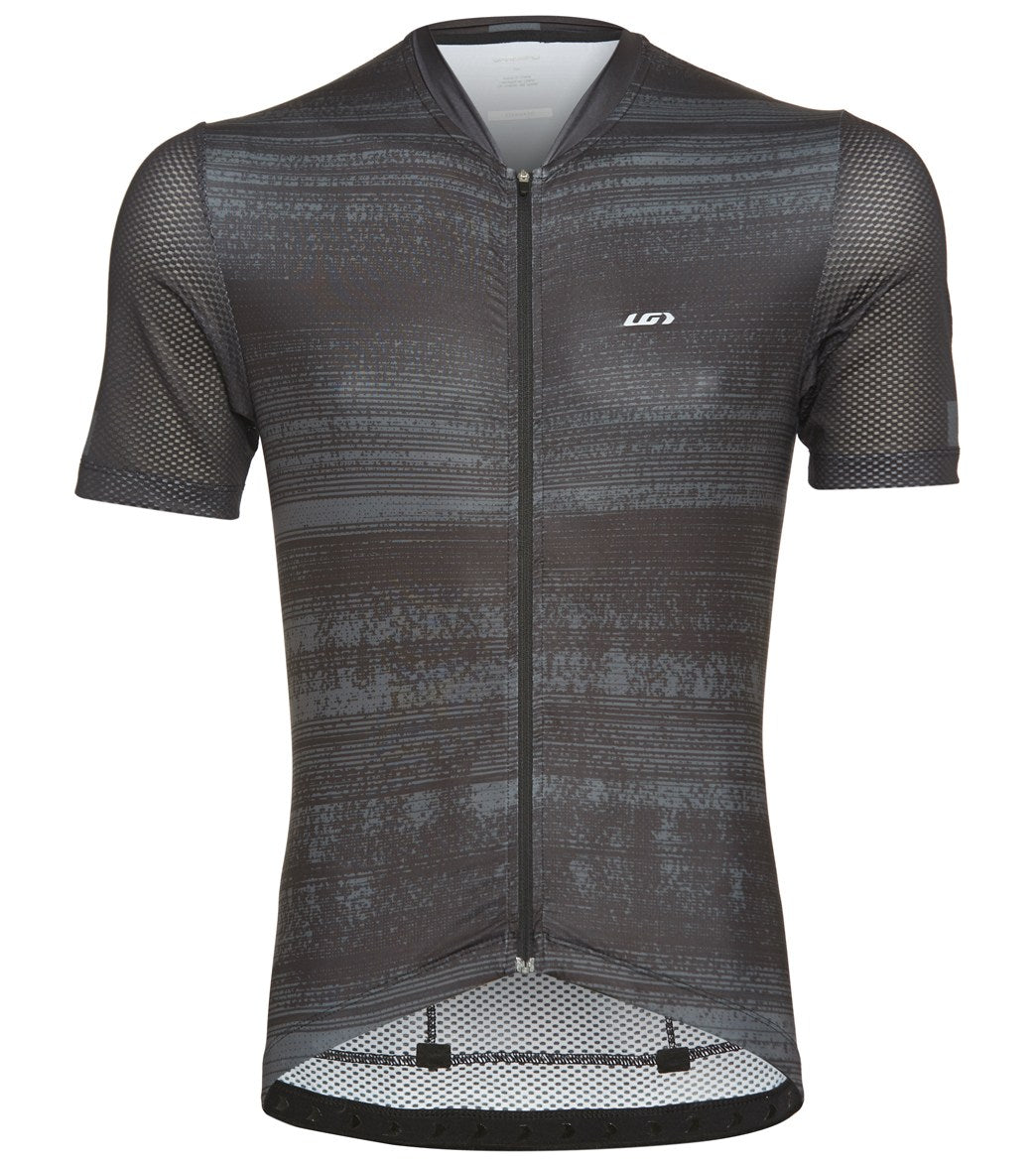 Louis Garneau Men's Art Factory Cycling Jersey - Black/Asphalt Medium Size Medium - Swimoutlet.com