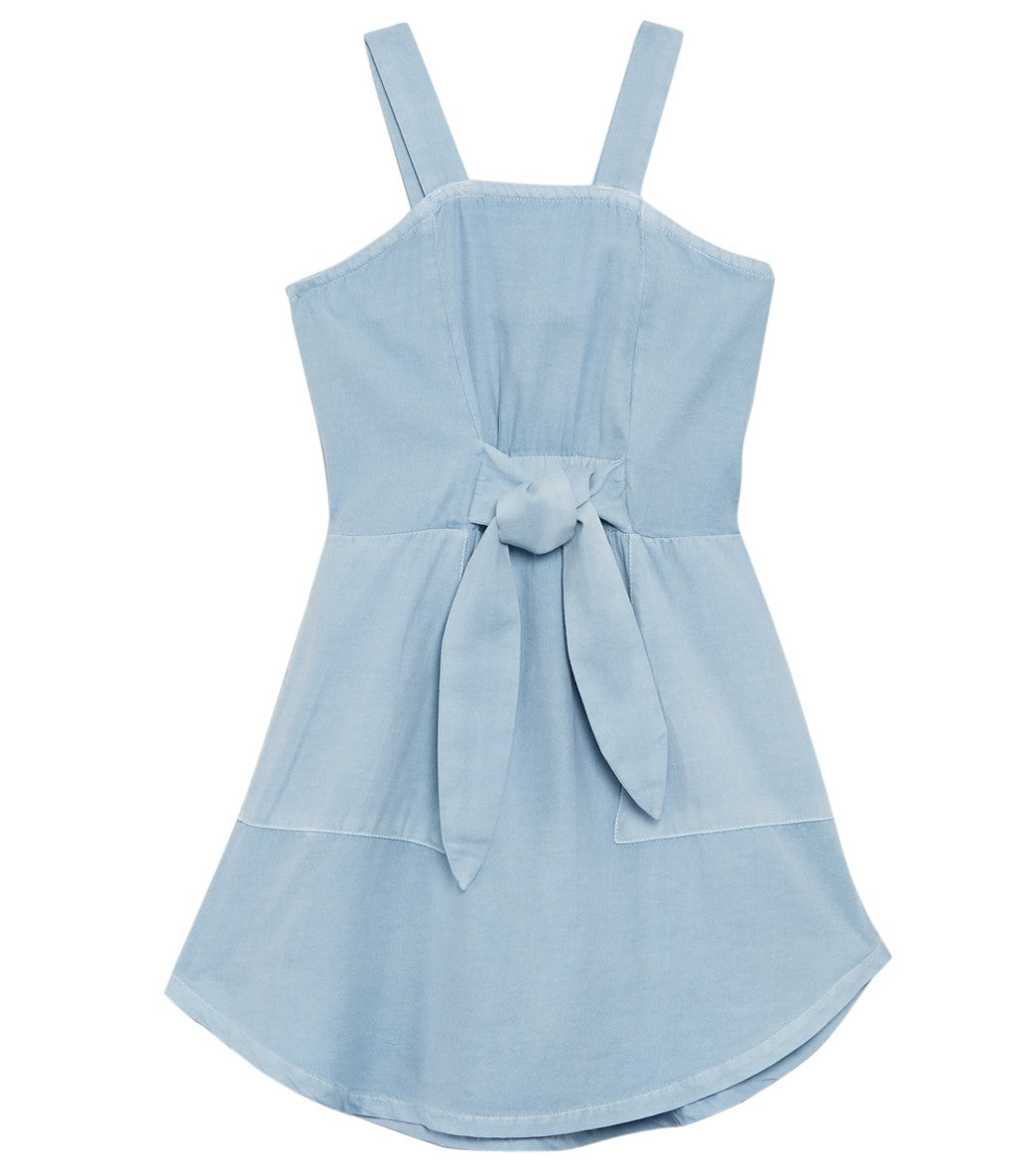 Billabong Girls' Shark In The Water Dress - Chambray Small 7/8 Cotton/Viscose - Swimoutlet.com