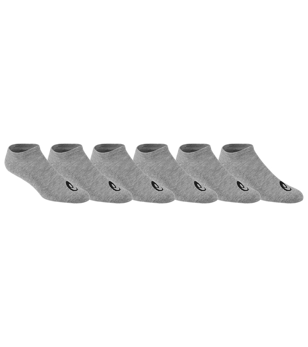 Asics Men's Performance No Show Socks 3 Pack - Grey Heather Assorted Medium Size Medium - Swimoutlet.com