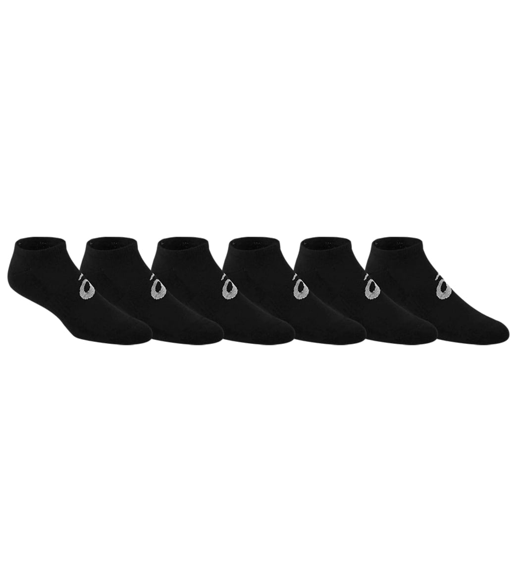 Asics Men's Invasion No Show Sock 6 Pack - Black Small Size Small - Swimoutlet.com