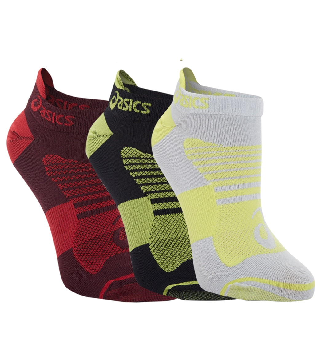 Asics Men's Quick Lyte Plus Socks 3 Pack - Deep Mars/Yuzu Pop Small Size Small - Swimoutlet.com
