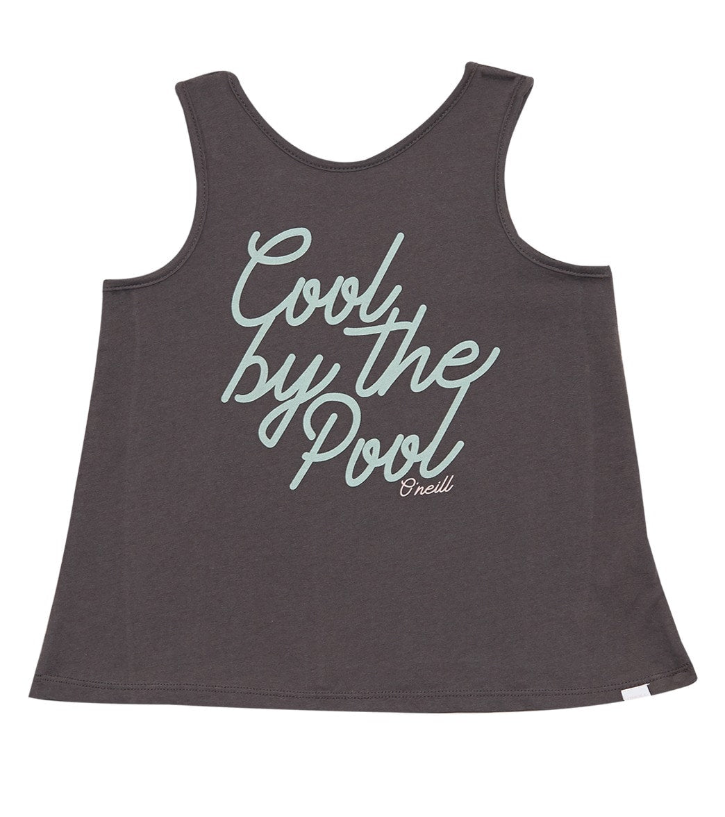 O'neill Girls' Pool Days Tank Top - Washed Black Xx-Small 4 Cotton - Swimoutlet.com