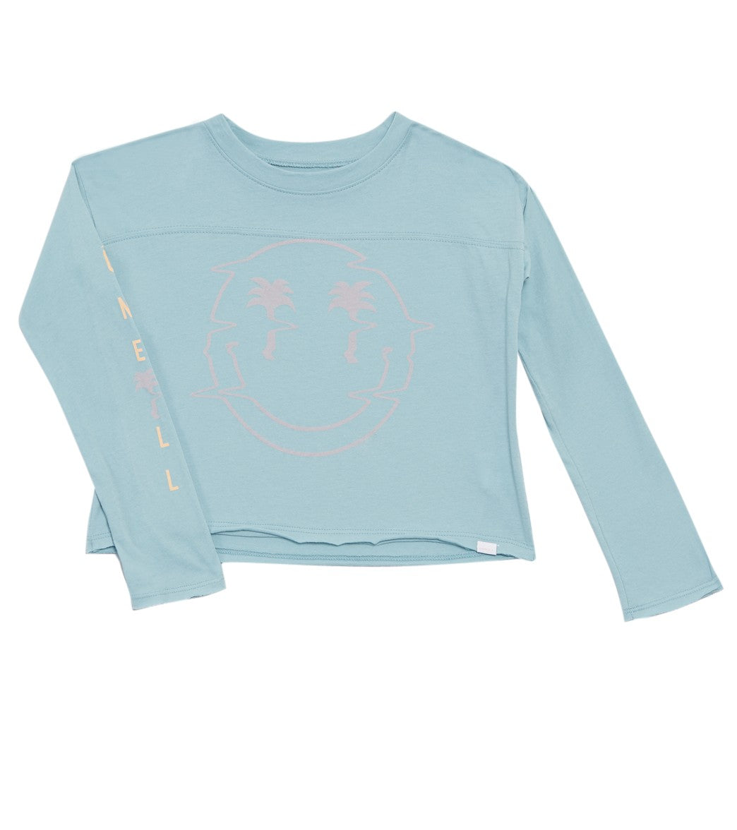 O'neill Girls' Happiness Tee Shirt - Stone Blue X-Small 5/6 Cotton - Swimoutlet.com