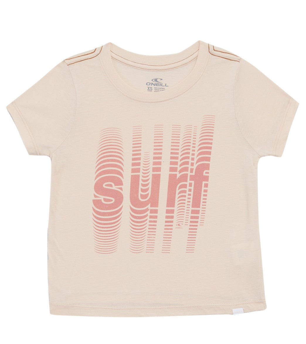 O'neill Girls' I Just Wanna Tee Shirt - Blush X-Small 5/6 Cotton - Swimoutlet.com