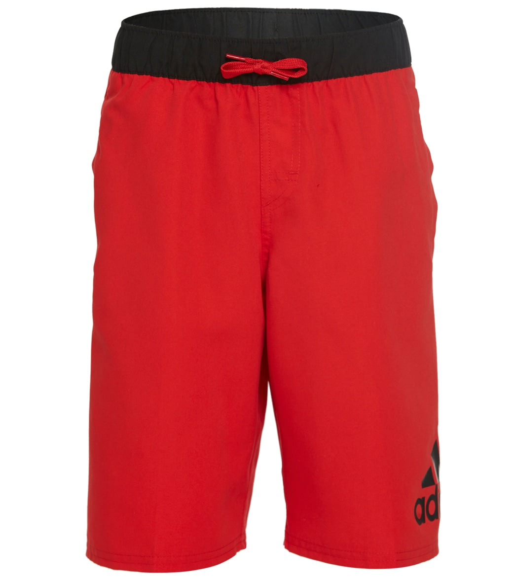 Adidas Boys' Logo Mania Volley Short Big Kid - Red Small - Swimoutlet.com