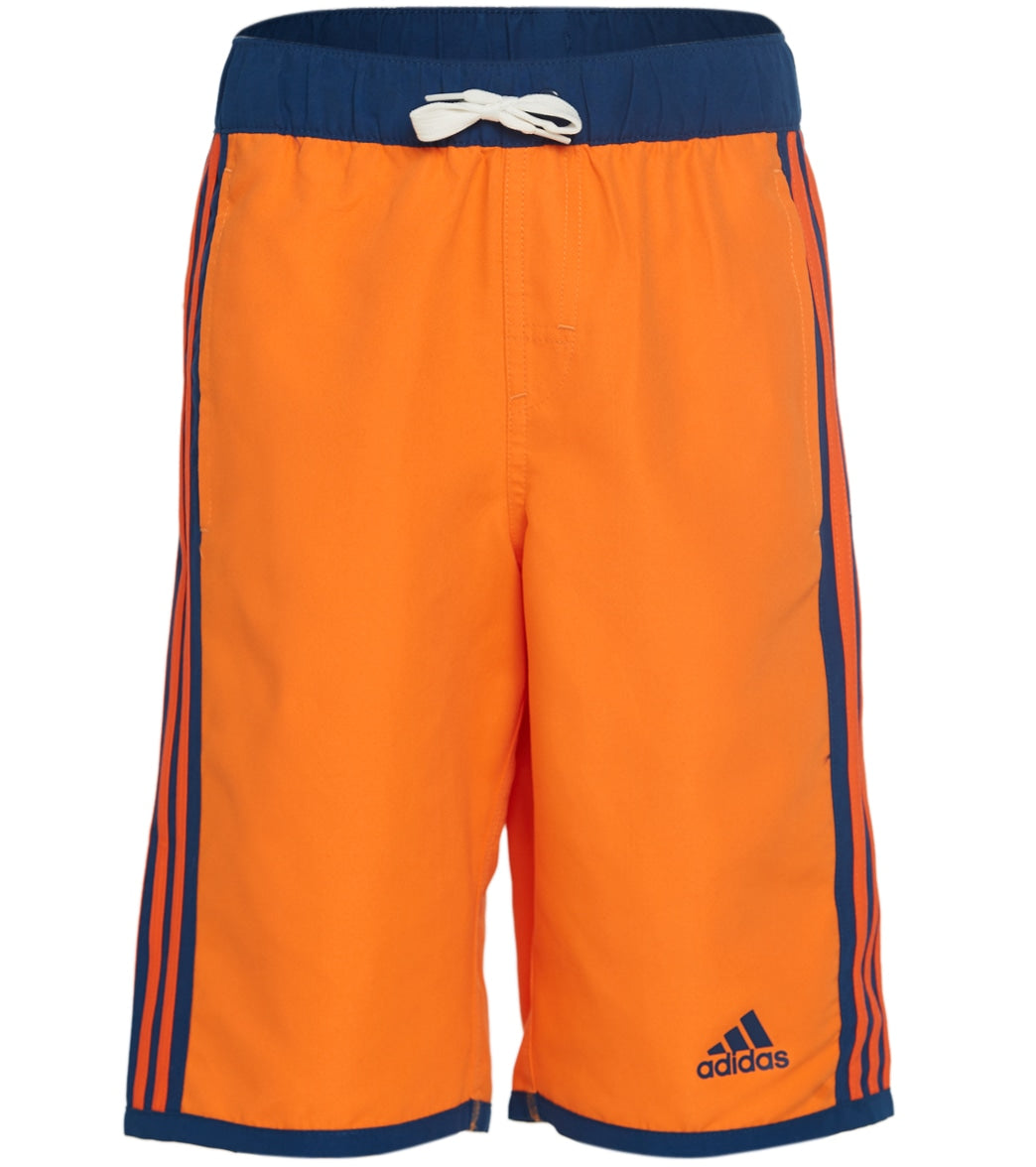 Adidas Boys' Iconic V4 Volley Short Big Kid - Orange Small - Swimoutlet.com