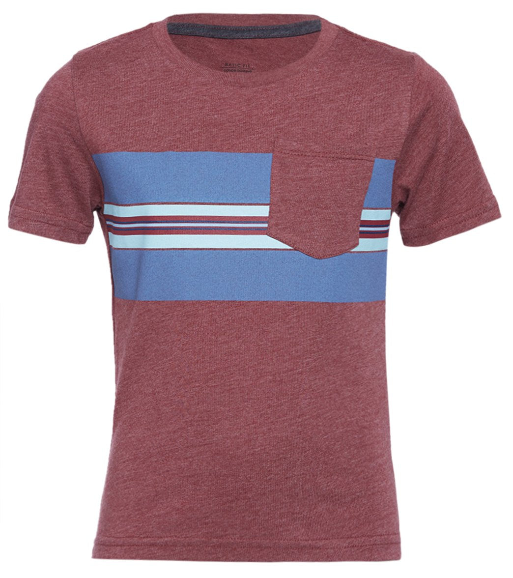 Volcom Boys' Theband Pocket Tee Shirt Big Kid - Crimson 5 Cotton/Polyester - Swimoutlet.com