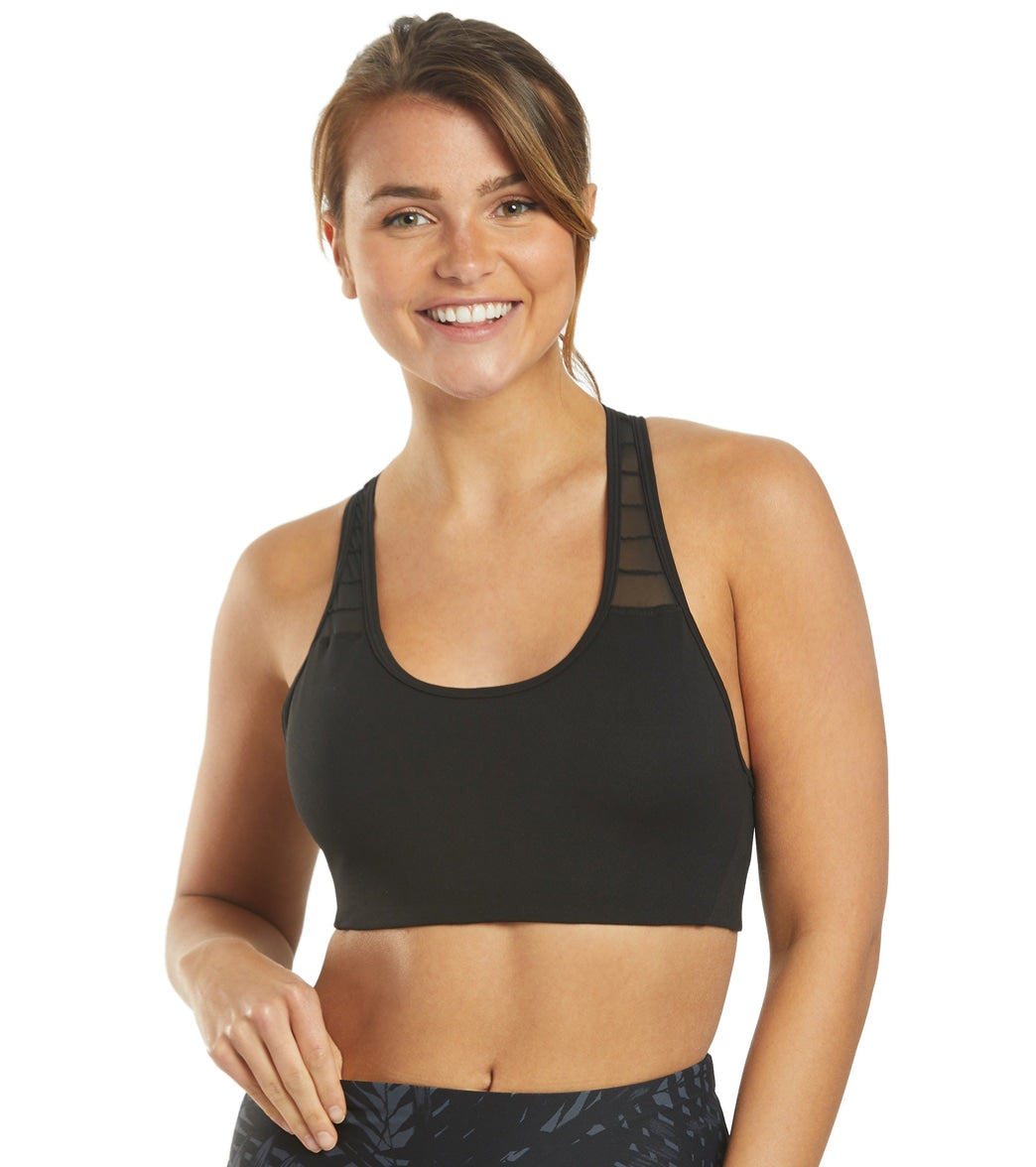 Lole Women's Break Line Solid B-C Cup Sports Bra - Black L/D - Swimoutlet.com