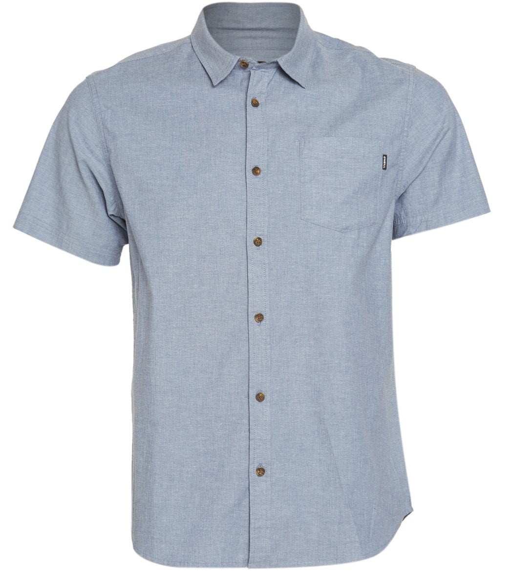 O'neill Men's Service Shirt - Deep Blue Medium Cotton - Swimoutlet.com