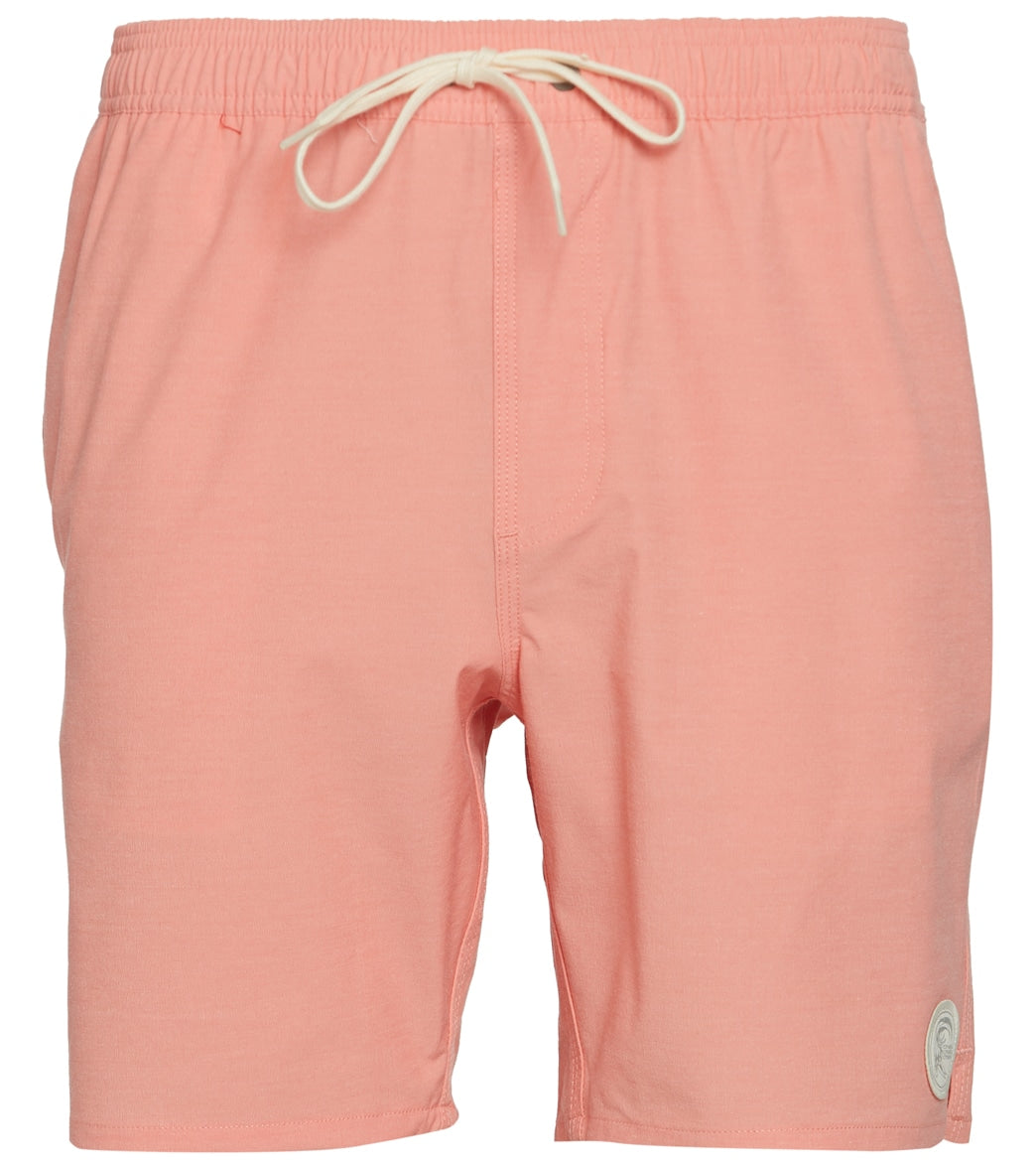 O'neill Men's 17 Solid Volley Short - Hot Coral Large Polyester - Swimoutlet.com