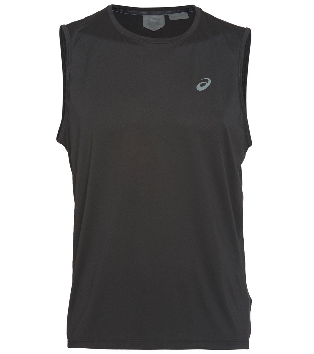Asics Men's Race Singlet Shirt - Performance Black Small Size Small Polyester - Swimoutlet.com