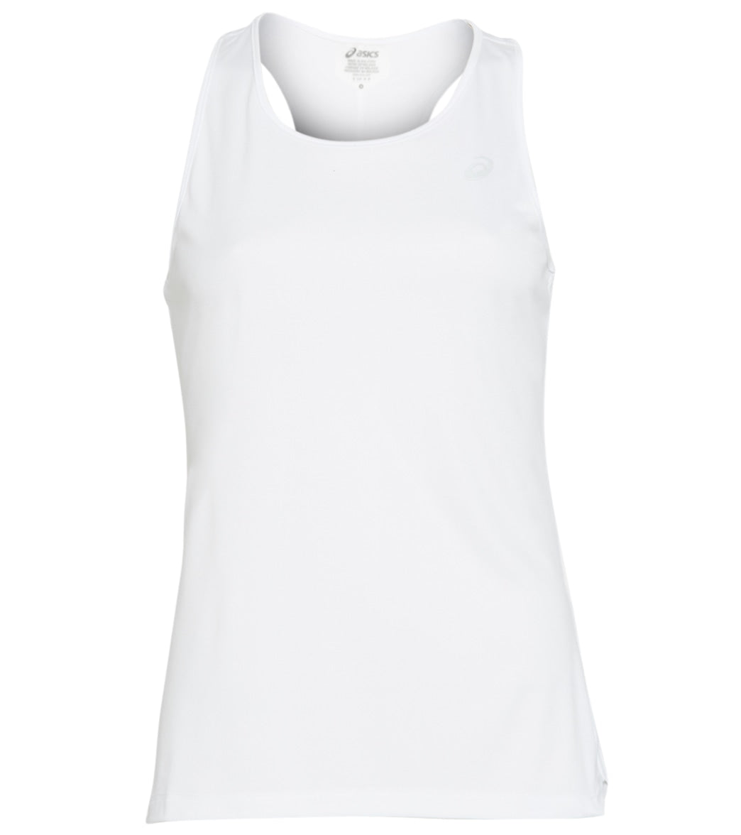 Asics Women's Silver Tank - Brilliant White Xl Size Xl Polyester - Swimoutlet.com