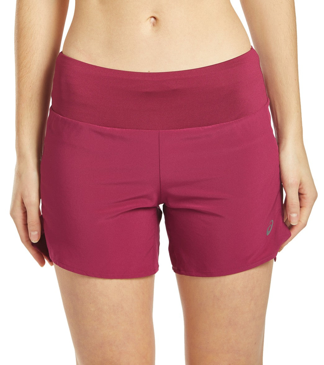 Asics Women's Road 5.5 Short - Dried Berry Xs Size X-Small - Swimoutlet.com