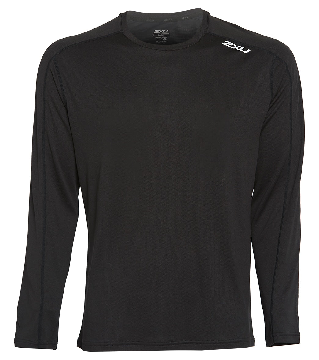 2Xu Men's Xvent G2 Long Sleeve Top - Black/Silver Reflective Medium Polyester - Swimoutlet.com