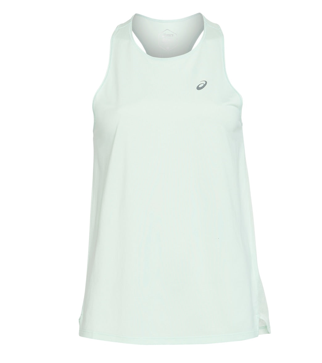 Asics Women's Race Sleeveless Tank Top - Mint Tint Medium Size Medium Polyester - Swimoutlet.com
