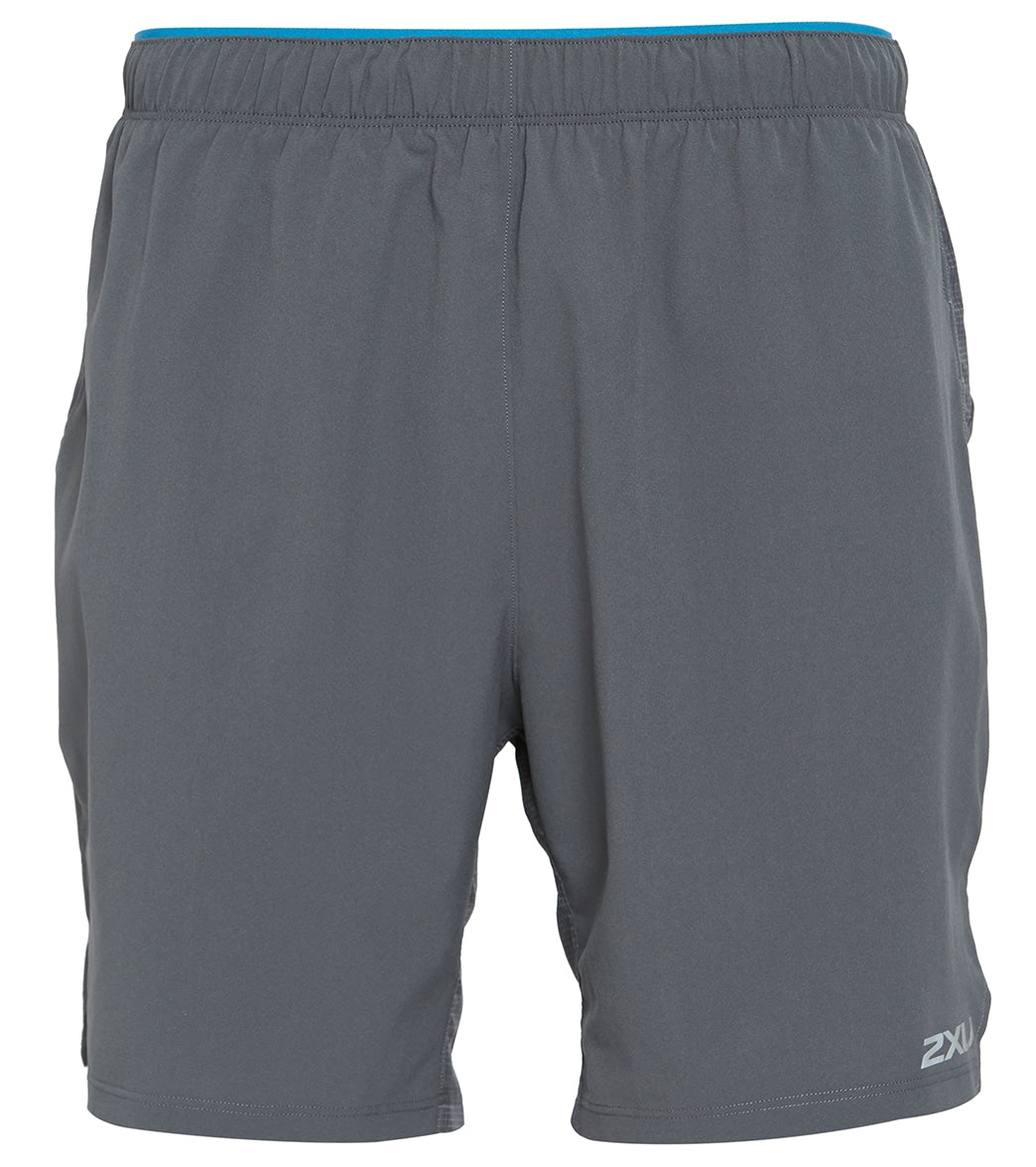 2Xu Men's Xvent 7 Short - Turbulence/True Blue Xl Polyester - Swimoutlet.com