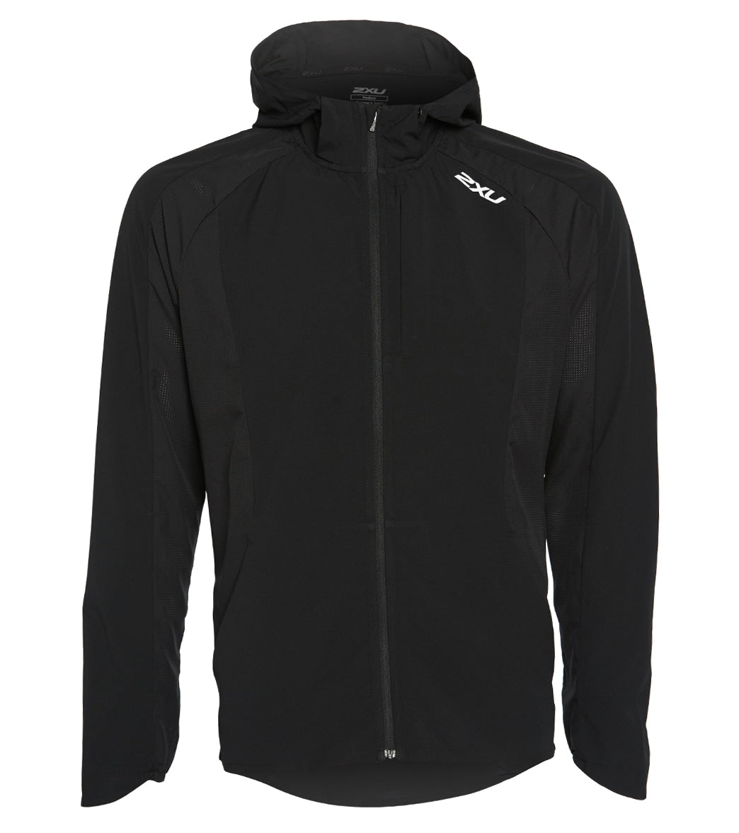 2Xu Men's Xvent Run Jacket - Black/Silver Reflective Small Polyester - Swimoutlet.com