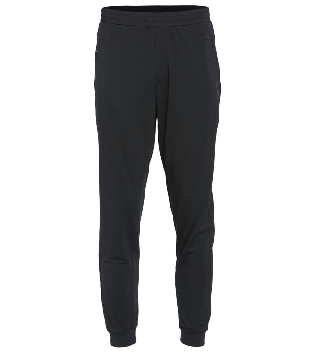 2Xu Men's Transit Trackpant - Black/Black Small Cotton/Polyester - Swimoutlet.com