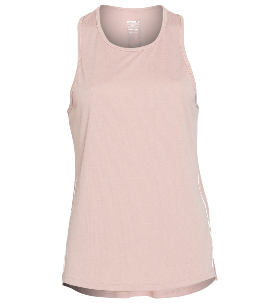 2Xu Women's Xvent G2 Racer Singlet - Zephyr/White Reflective Large Polyester - Swimoutlet.com