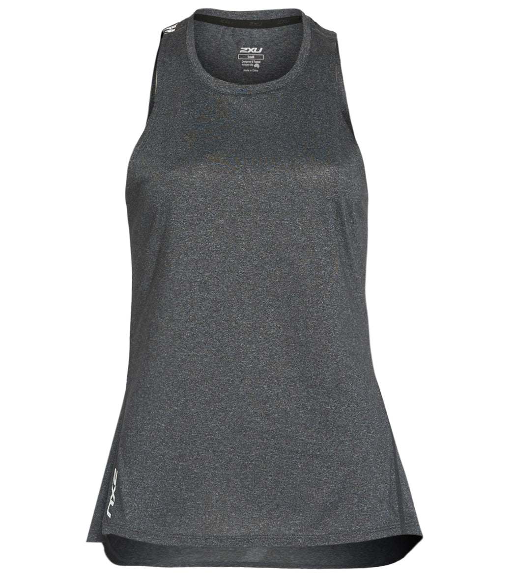 2Xu Women's Training Tank Top - Dark Marle/White Medium - Swimoutlet.com