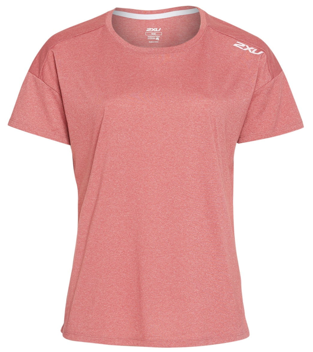 2Xu Women's Training Short Sleeve Top - Berry Crush/Zephyr Medium - Swimoutlet.com