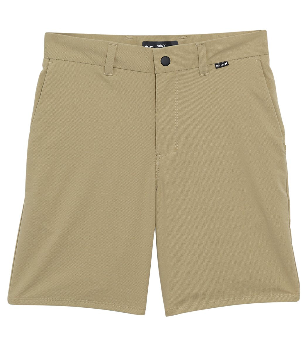 Hurley Boys' Dri Fit 17.5 Chino Short Big Kid - Khaki 23 Nylon/Polyester/Spandex - Swimoutlet.com