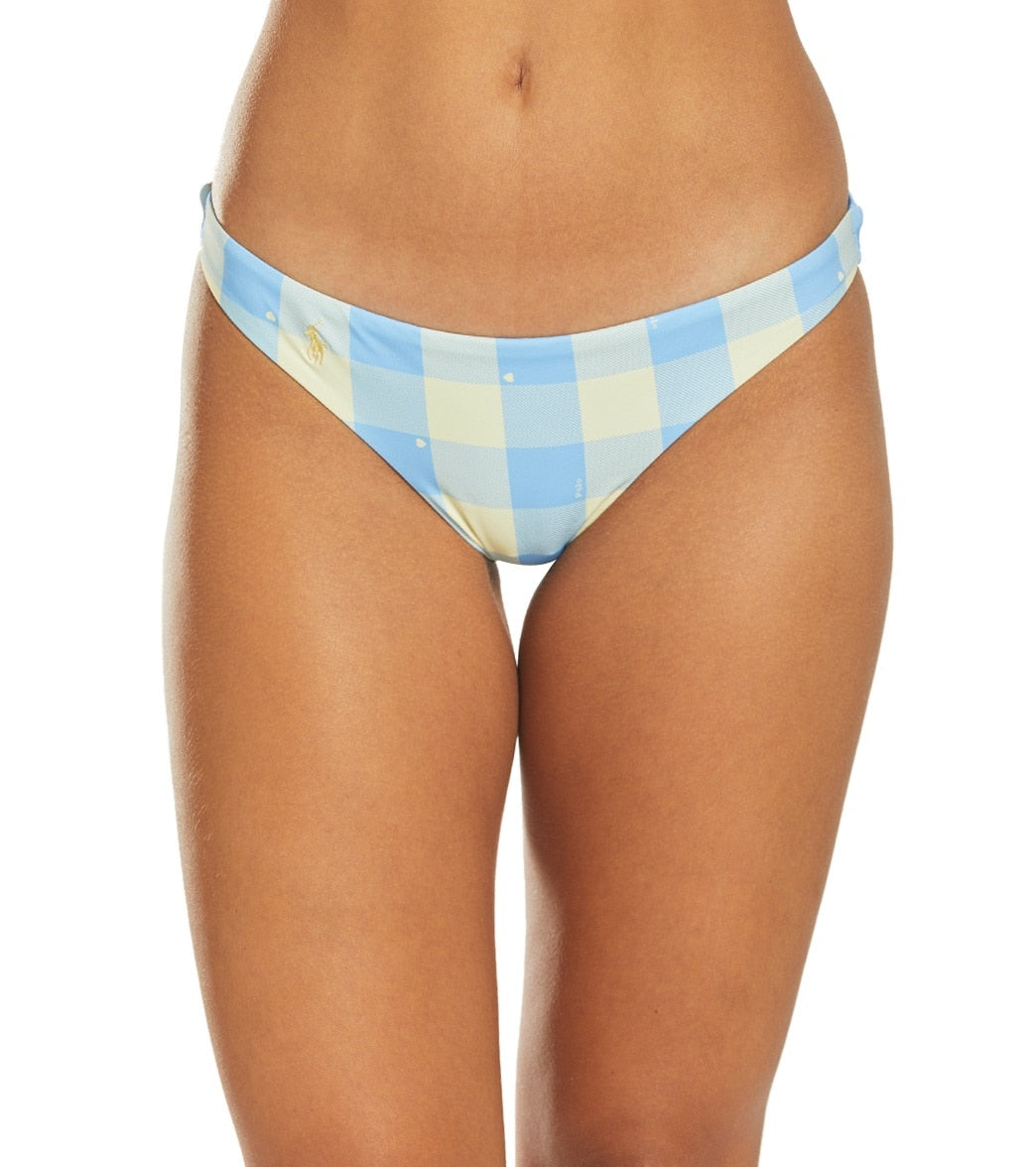 Ralph Lauren Polo Buffalo Plaid Devin Hipster Bikini Bottom - Blue Xl - Swimoutlet.com