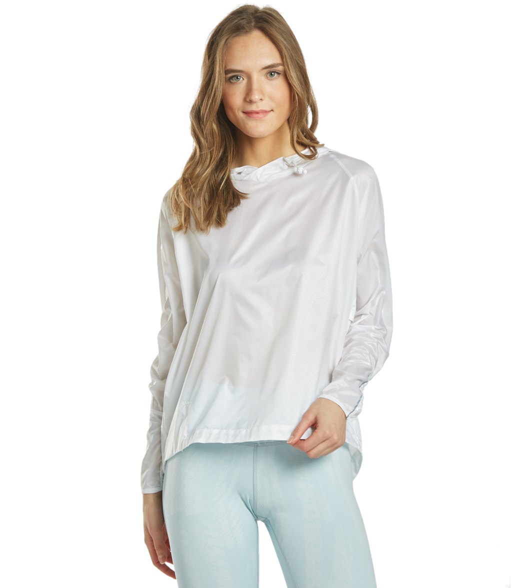 Brooks Women's Lsd Pullover - White Embossed Speck Medium Size Medium Polyester - Swimoutlet.com