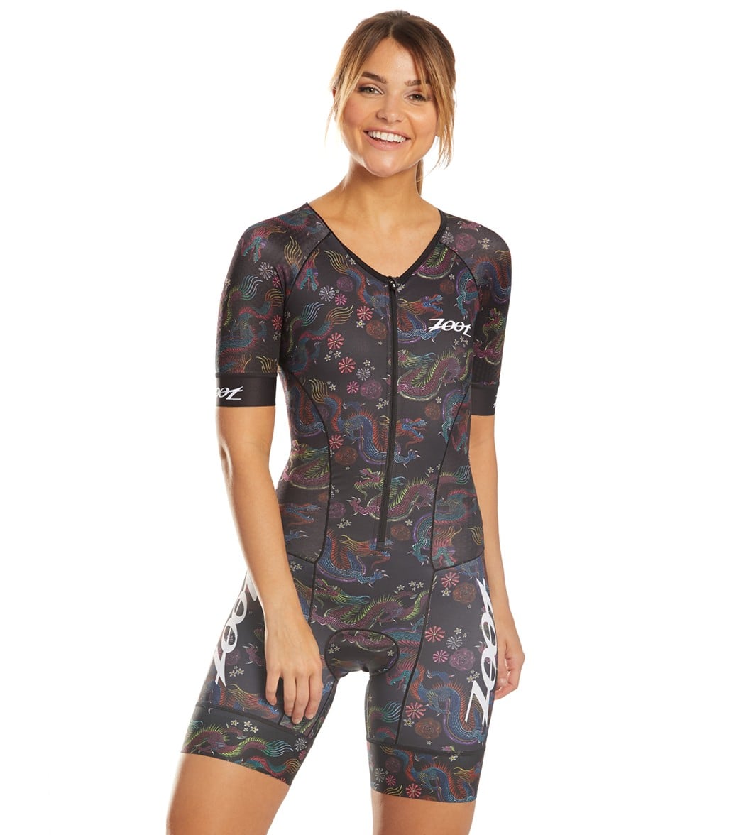Zoot Women's Ltd Tri Short Sleeve Shirt Aero Racesuit - Tokyo Embroidery Xs Size X-Small - Swimoutlet.com