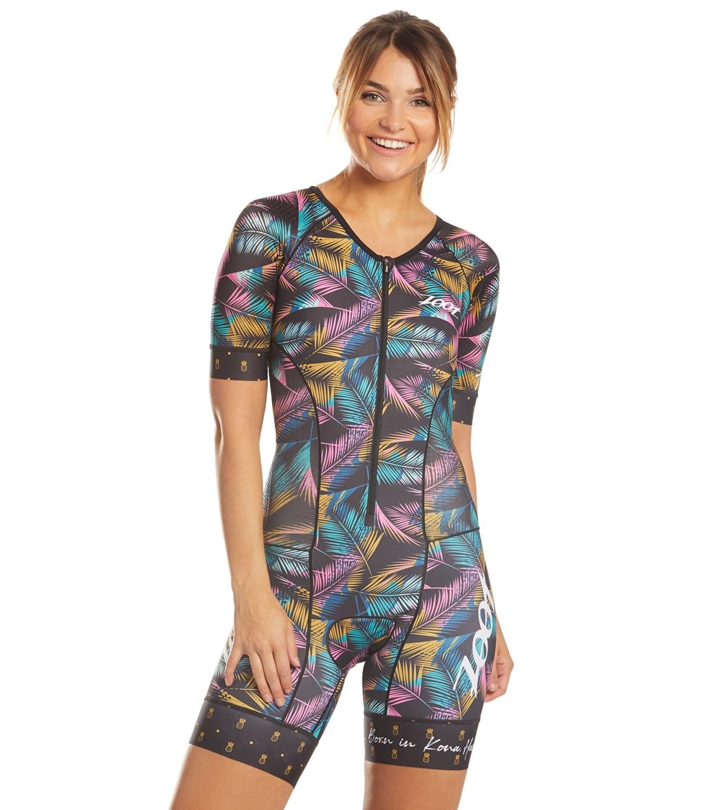 Zoot Women's Ltd Tri Short Sleeve Shirt Aero Racesuit - Ali'i 19 Xs Size X-Small - Swimoutlet.com