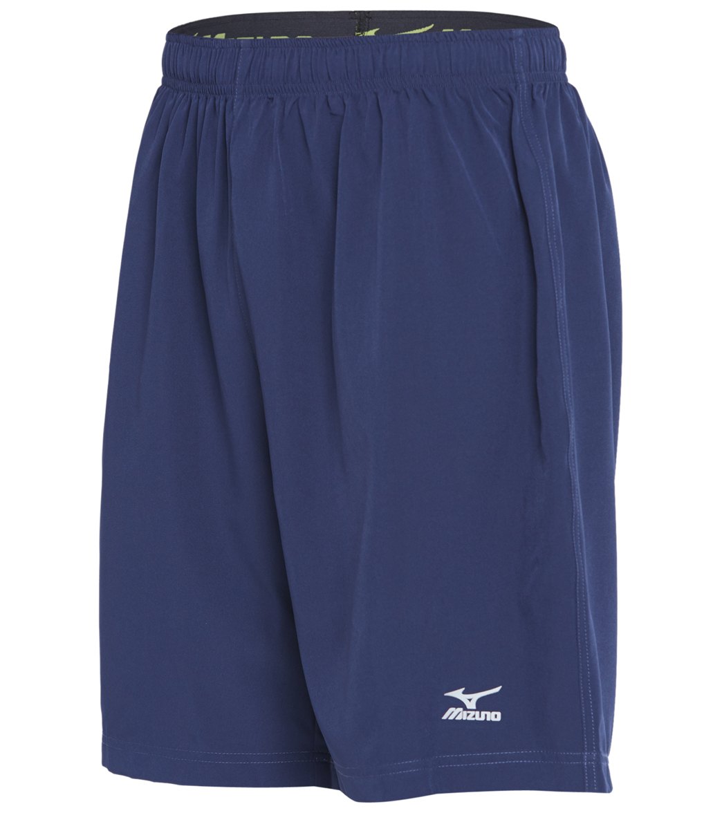 Mizuno Men's Euro Cut Volleyball Short - Navy Small Polyester/Spandex - Swimoutlet.com