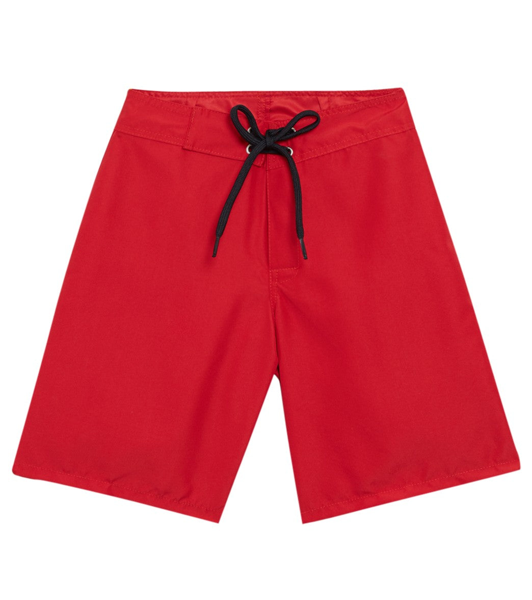 Tidepools Boys' Solid Surf Trunks Big Kid - Red 14 Polyester - Swimoutlet.com