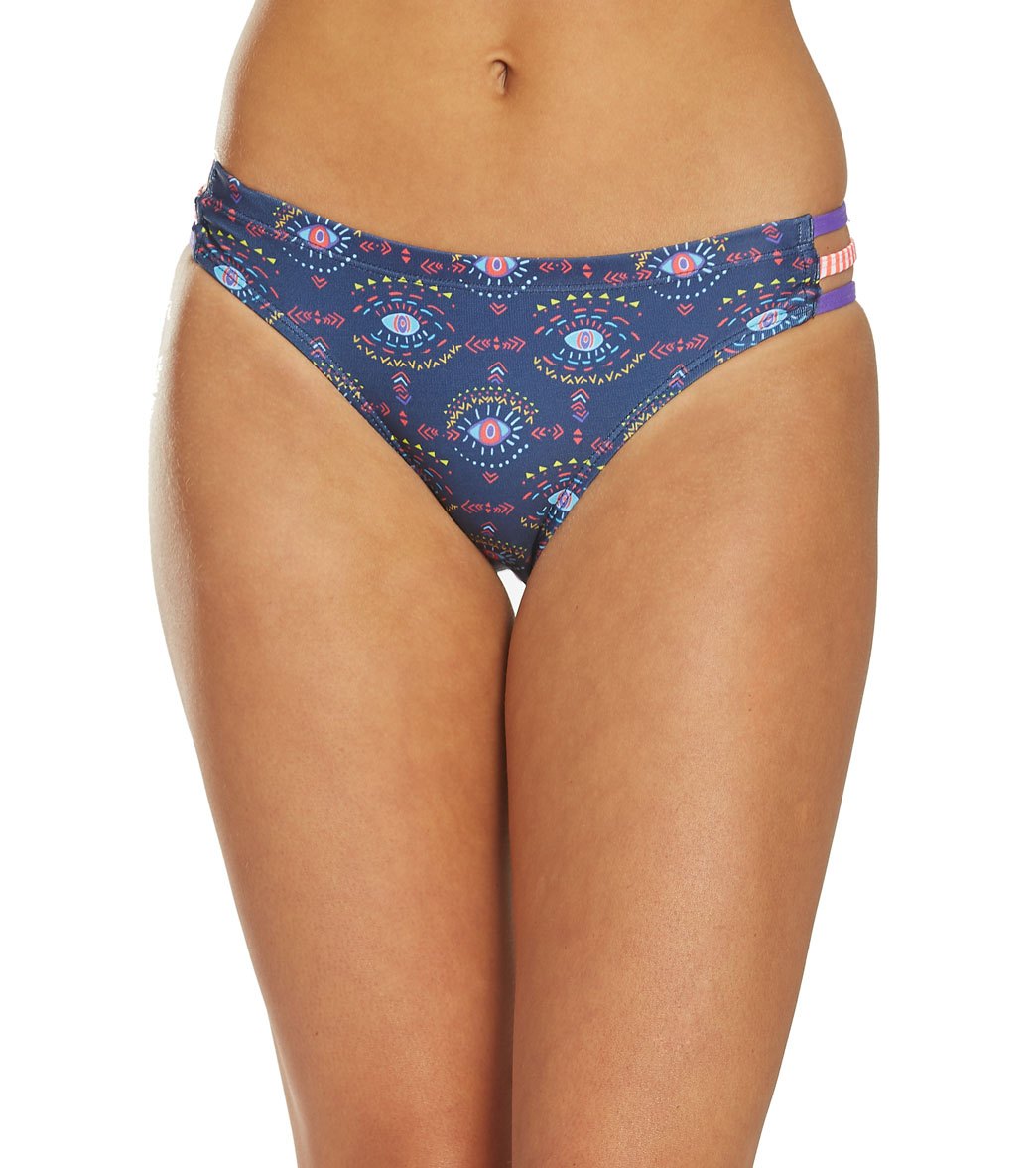Dolfin Uglies Women's Revibe Eye Spy Strappy Two Piece Bikini Bottom - Xl Size Xl Polyester/Spandex - Swimoutlet.com