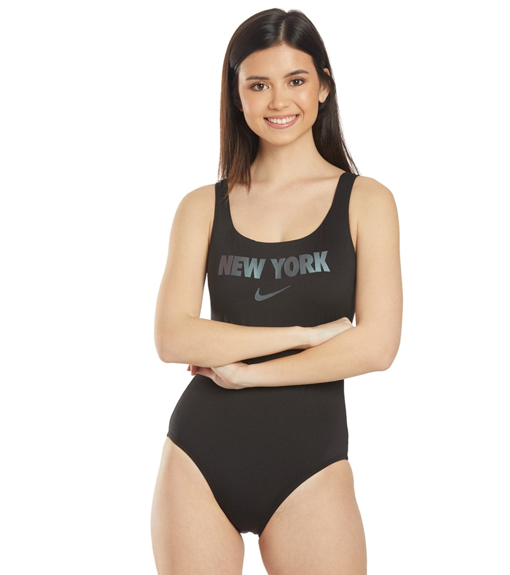 Nike Women's City Series U Back Tank One Piece Swimsuit - New York Medium Size Medium Polyester - Swimoutlet.com