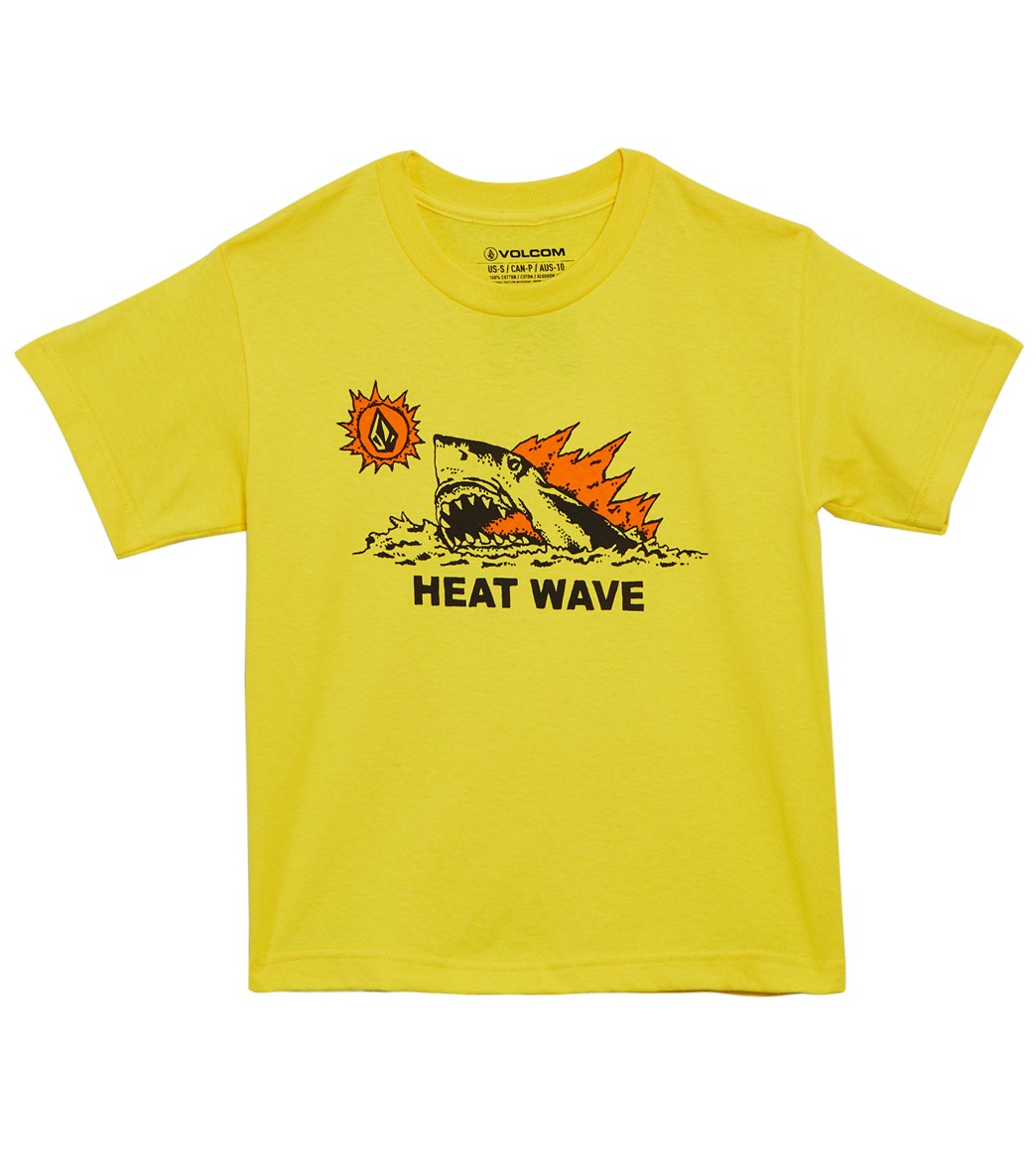 Volcom Boys' Hot Shark Tee Shirt Toddler - True Yellow 4T Cotton - Swimoutlet.com