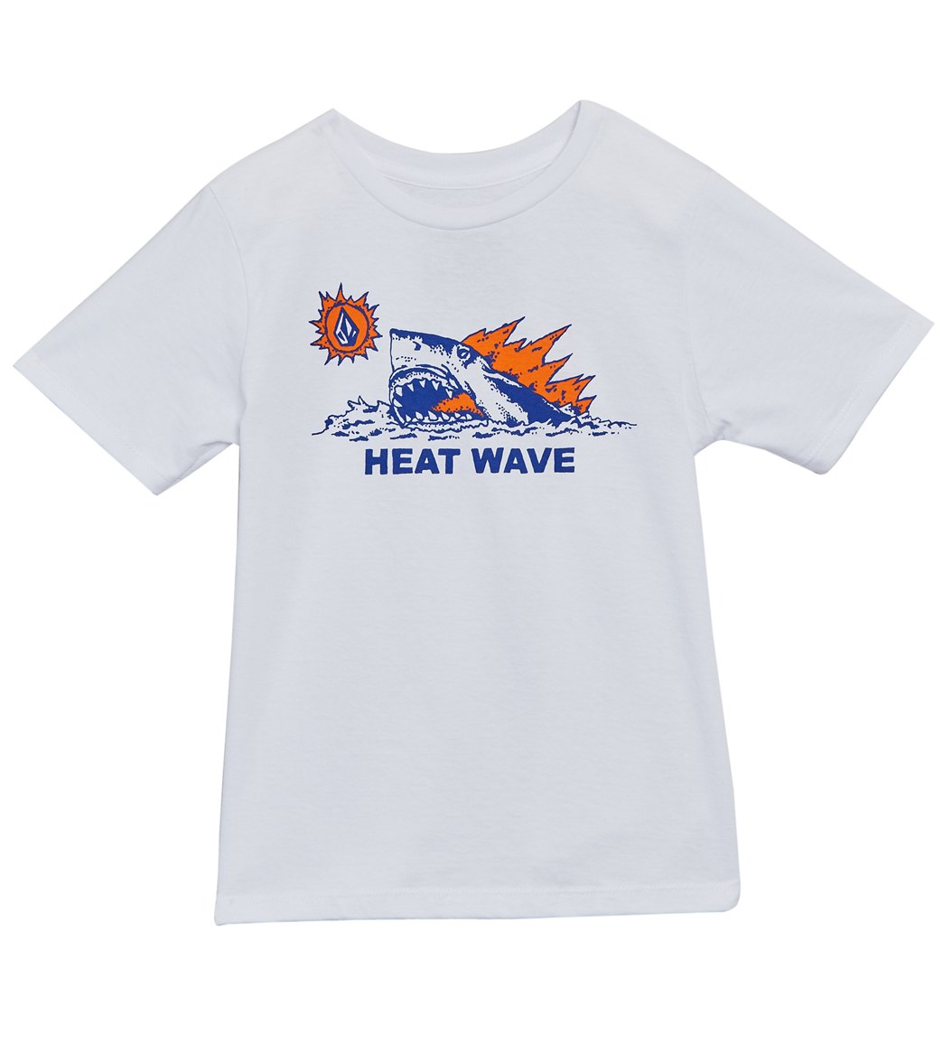 Volcom Boys' Hot Shark Tee Shirt Toddler - White 4T Cotton - Swimoutlet.com