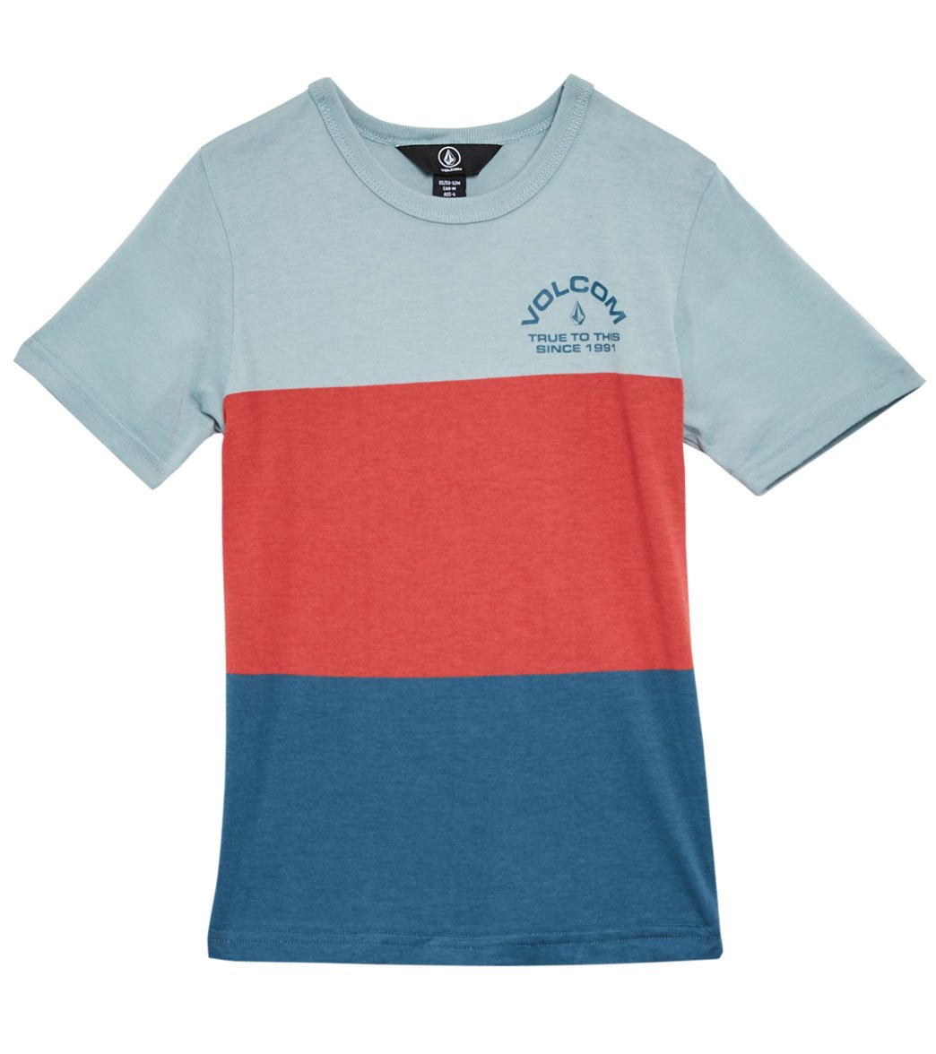 Volcom Boys' Boulder Short Sleeve Tee Shirt Toddler - Sea Glass 5 Cotton - Swimoutlet.com