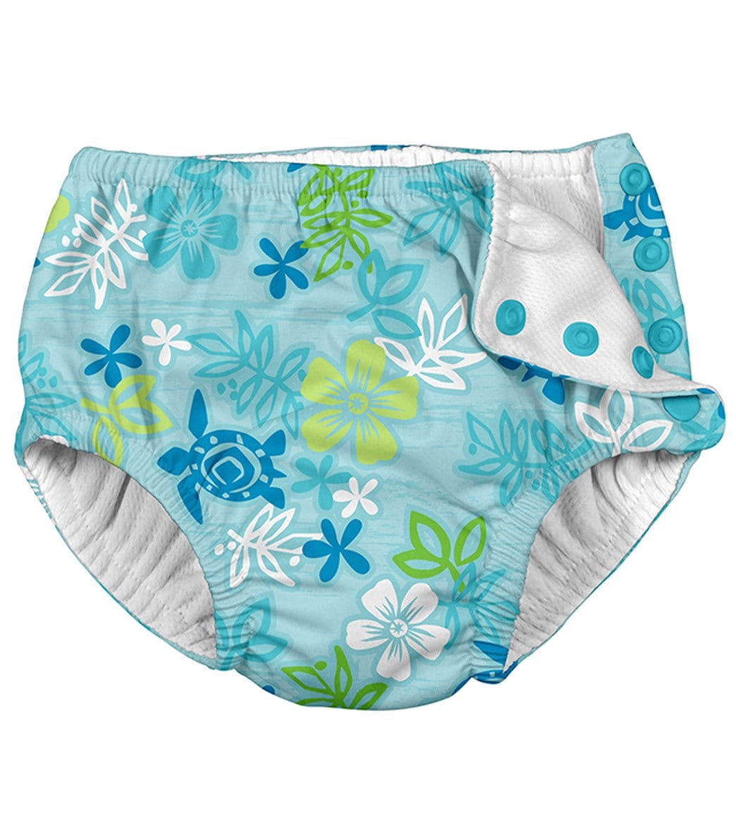 I Play. By Green Sprouts Boys' Aqua Hawaiian Swim Diaper Baby - 12 Months Polyester - Swimoutlet.com