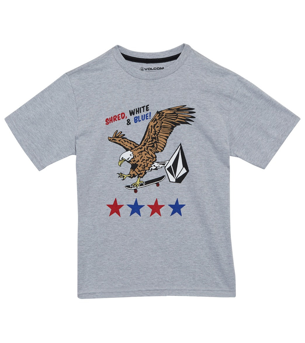 Volcom Boys' Shred Bird T-Shirt Big Kid - Heather Grey Xl Cotton/Polyester - Swimoutlet.com