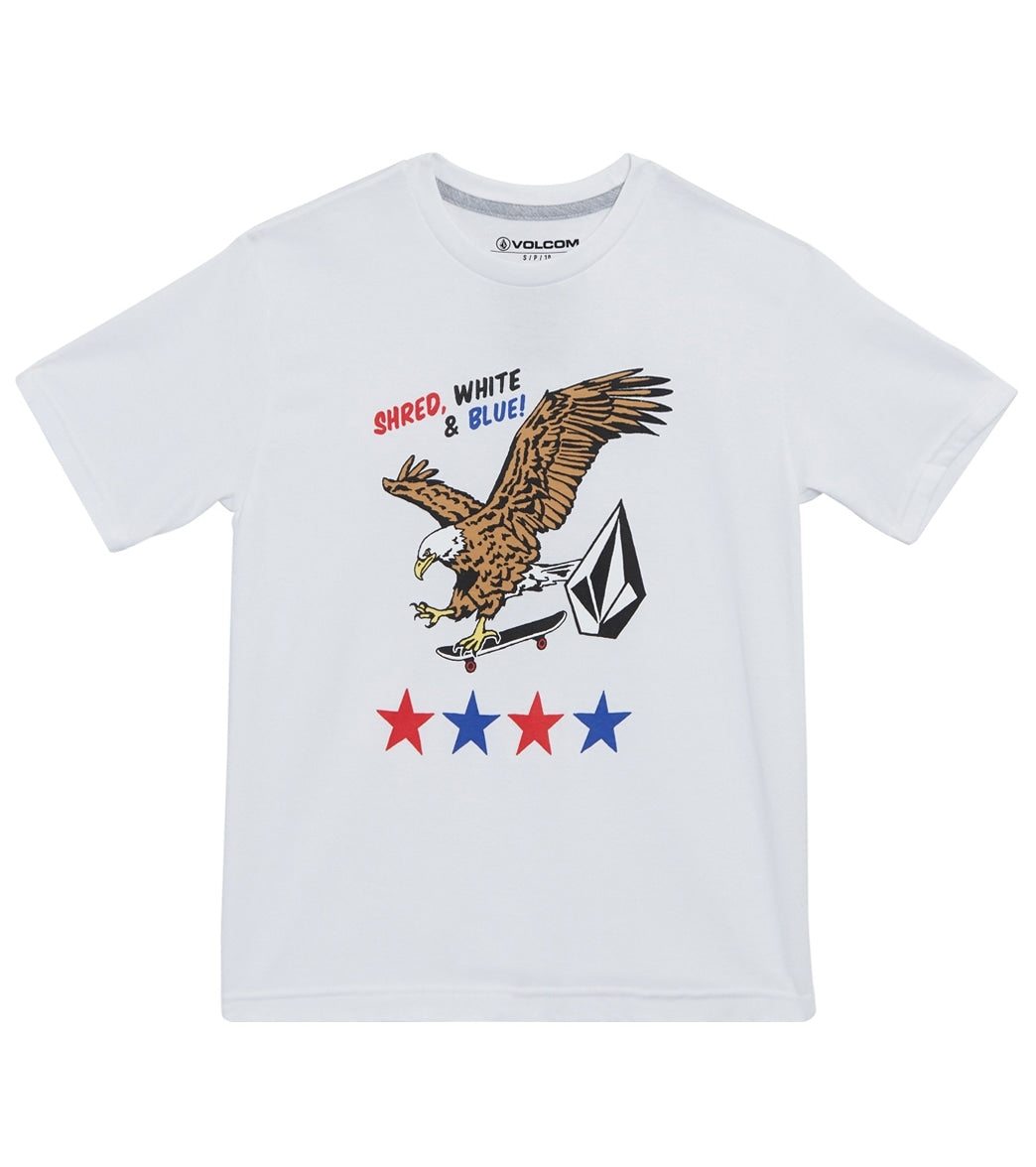 Volcom Boys' Shred Bird T-Shirt Big Kid - White Xl Cotton/Polyester - Swimoutlet.com