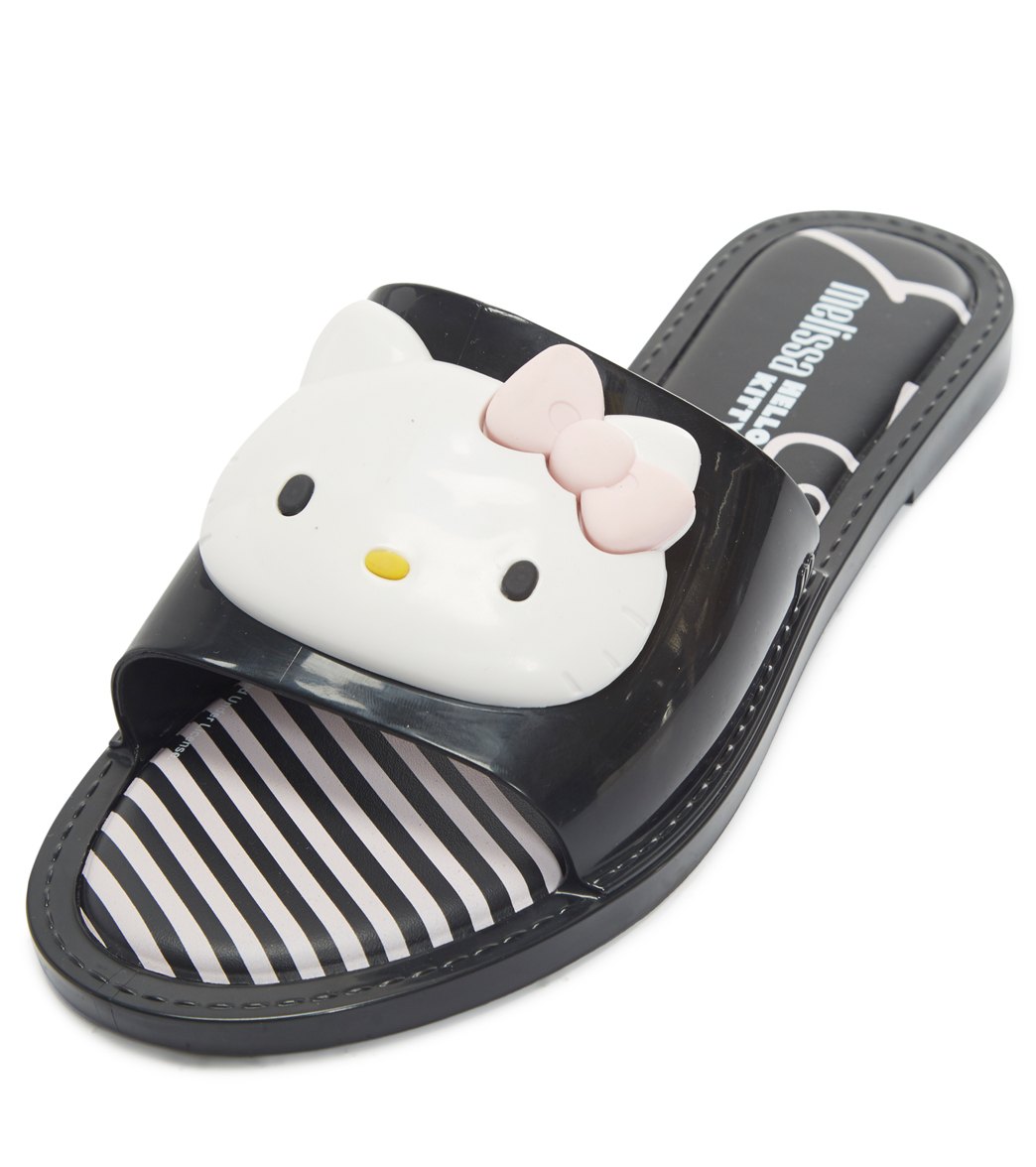 Mel By Melissa Slippers + Hello Kitty Shoes - Black/White 7 - Swimoutlet.com