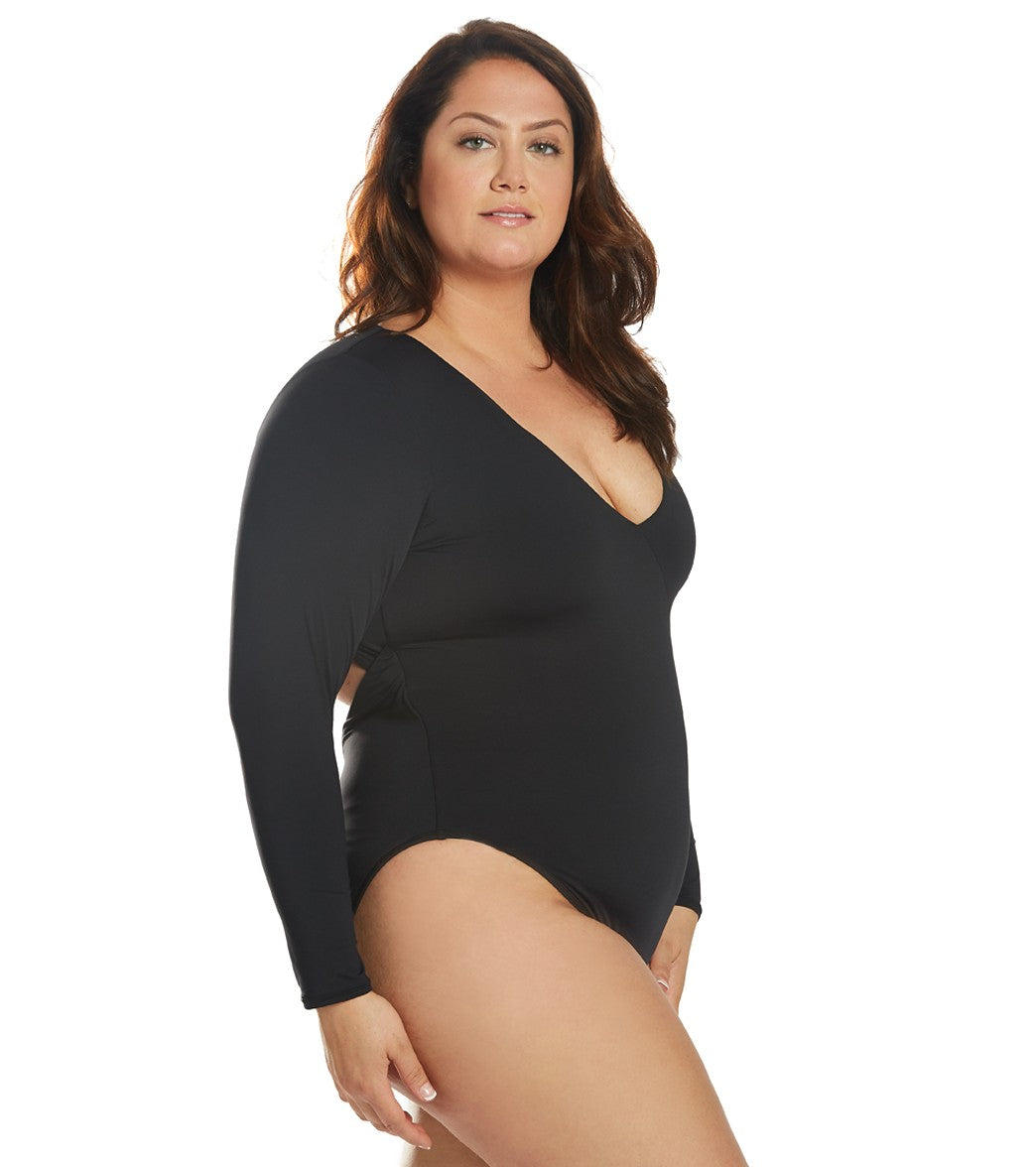 Volcom Plus Size Simply Seamless Bodysuit - Black 14W - Swimoutlet.com