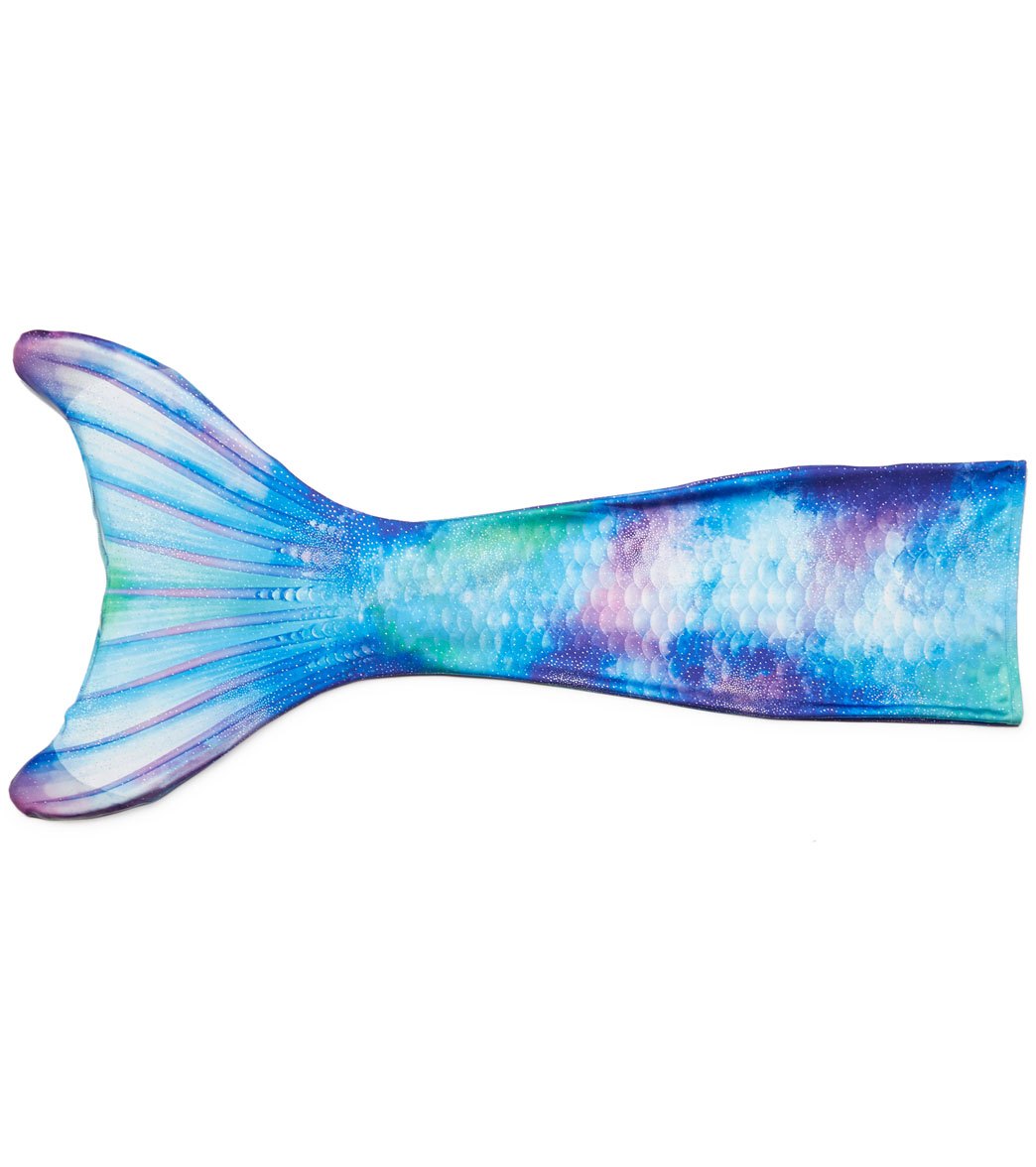 Fin Fun Watercolor Waves Mermaid Tail & Monofin Youth/Adult - Adult Medium Polyester/Spandex - Swimoutlet.com
